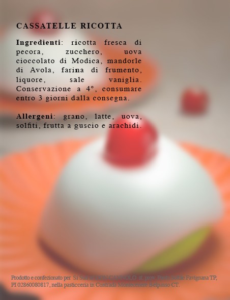 Cassatelle Ricotta (trasporto fresco... Cassatelle Ricotta (trasporto fresco...