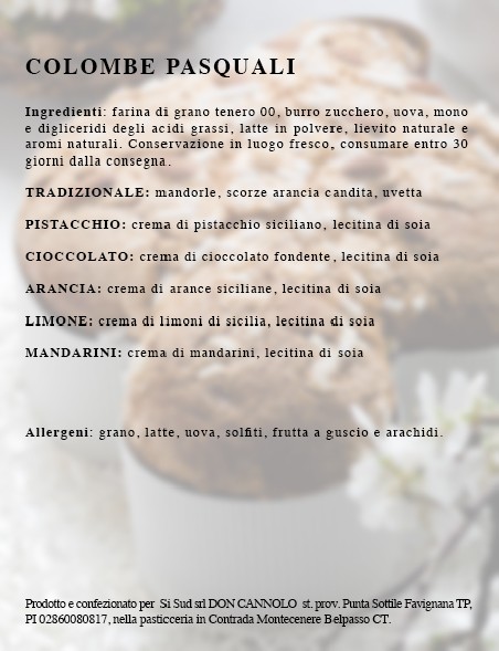 Colombe siciliane artigianali Colombe siciliane artigianali